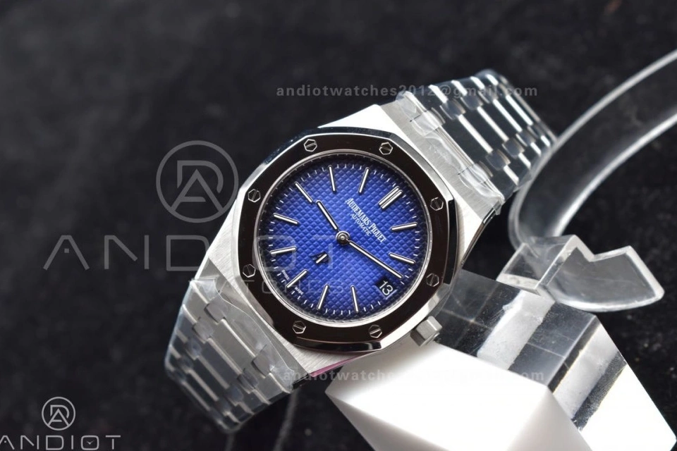 SS Textured Royal A Supportive on 39mm ZF Bracelet Oak SS 15202 1043 1:1 Edition Best Dial Blue 1218